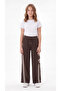 Palazo Long-Cut Cargo Pants with Pockets and Striped Sides, Printed Girls' Sweatpants - 2