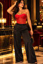 Stone Embellished Transparent Underwire Bustier Corset - 2