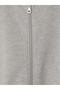 Gray Plus Size Women's Zipper Sweatshirt - 4