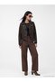 Quality Parts Biker Roba Collar Women's Leather Look Jacket from Çelebi Store - 4