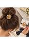 Flexible Hair Band with Shiny Stones and Metal Detail - Stylish Women's Hair Accessory - 2