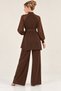 Sequin Embroidered Elastic Waist Tunic Trouser Set - 7