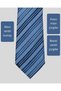 Blue White Striped Classic Men's Tie - 8 cm Wide - 2