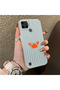 Realme C21Y/C25Y Compatible Simple Line Cartoon Little Red Crab Shockproof Drawing