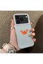 iPhone 17 Pro Compatible Simple Striped Cartoon Little Red Crab Impact-Resistant Drawing