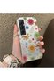 Realme C65 4g Compatible Colorful Multicolor Daisy Plants Retro Hand Drawn Flower Print