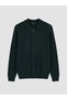 Vizyon New Season Green Polo Collar Half Zipper Men's Knitwear Sweater - 5