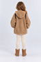 Girl's Plush Hooded Sweatshirt with Pretty Embroidery, Toy Accessories and Bag, Winter Top Ak4130 - 4