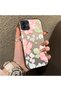 Samsung Galaxy A03/A04E/A04 Compatible Fresh Pink White Flower Ivy Full Surround Elegant Shockproof Printing