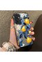 Samsung Galaxy M15 Compatible Yellow Lemon Blue Leaf White Small Flower Shock Absorbing Protection