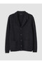 Ozmarka New Season Anthracite Regular Fit Jacket Collar Men's Knitwear Cardigan - 4