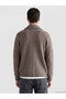 Özmarka New Season Beige Regular Fit Jacket Collar Men's Knitwear Cardigan - 3