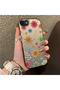 iPhone 7/8/Se 2020 2022 Compatible Colorful Multicolor Daisy Plants Retro Hand Drawn Flower Print
