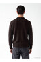Ozmarka New Season Black Polo Collar Patterned Men's Knitwear Sweater - 3