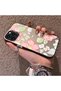 iPhone 14 Pro Max Compatible Fresh Pink White Flower Ivy Full Surround Elegant Shockproof Print - 2