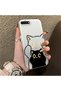 iPhone 7 Plus/8 Plus Compatible Simple Striped Cute Black Cat Impact Wear-Resistant Art Print