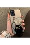 Samsung Galaxy A12/M12 Compatible Simple Striped Cute Black Cat Impact Wear Resistant Art Print