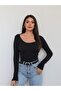 Ribbed U-Neck Blouse - 4