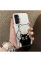 Samsung Galaxy A15 4G/5G Compatible Simple Striped Cute Black Cat Impact Wear Resistant Art Print