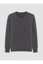 Ozmarka New Season Anthracite Crew Neck Men's Knitwear Sweater - 4