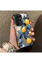 Samsung Galaxy S22 Ultra Compatible Yellow Lemon Blue Leaf White Small Flower Shock Absorbing Protection