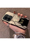 Realme C55 Compatible Simple Striped Cute Black Cat Impact Wear-Resistant Art Print - 2