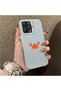 Redmi 12 4G/5G Compatible Simple Line Cartoon Little Red Crab Shockproof Impact Protection Drawing