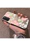 Oppo A55 4g Compatible Fresh Pink White Flower Ivy Full Surround Elegant Shockproof Printing - 2