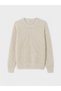 Özmarka New Season Beige Crew Neck Men's Knitwear Sweater