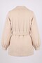 Double-Breasted Collar Belted Buttoned Soft Textured Plush Coat - 6