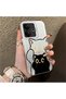Vivo V60 Lite 4G/5G Compatible Simple Stripes Cute Black Cat Impact Wear-Resistant Art Print