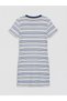 Striped Girls' Ribbed Dress - 5