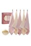 - Baby Washcloths Soft 4-Layer Cotton - Beige & Pink - 4