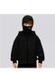 Hooded Ninja Printed Oversize Sweatshirt Black Unisex Winter Pocketed Sweatshirt
