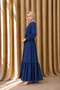 Loose Cut Rabia Crepe Ferace Belted Comfortable Fit Hijab Dress - 2
