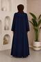Hajj and Umrah Medina Silk Modern Cut Loose-Fitting Gathered Robe Ferace - 5