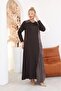 Plus Size Pleated Modal Fabric Dress - 5