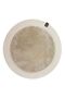 Moon Series Jute Edged Round Plush Bath Mat |   Non-Slip Base Washable Mat (13 Colors)