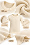 Children's Unisex Wool Undershirt Short Sleeve Thermal Underwear Interlock Knit Winter 1-10 Years - 3