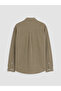 Ozmarka New Season Khaki Standard Fit Gabardine Men's Shirt - 6