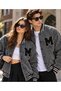 Wellsoft Fabric Lamb Feather Stand Collar Pocketed Snap-Front Unisex Jacket for Women and Men - 4