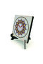 Tezhip Art Clock Pattern Printed Wooden Tabletop Clock 10X10 1G-Tezhipsaat