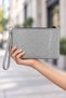 Faux Leather Hand Bag, Stylish Wrist Strap Zippered Portfolio Multi-Purpose Cosmetic Wallet and Hand Wrist Bag - 3