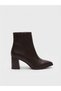 Brown Thick Heeled Non-Slip Sole Boots - 2