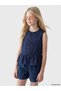 Girls' Peplum Jean Blouse with Bow Detail - 2