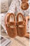 Banded Women's Home Slippers Winter Wool Inside Home Shoes Panduf a Black Suede a Black Suede B K