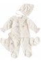 100% Cotton Scallop Collar Bird Embroidery Detailed Newborn Baby Girl Hospital Discharge Bodysuit Set 0-3 Months - 5