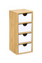 Bamboo 4-Drawer Desktop Organizer, Makeup and Jewelry Organizer, 10 X 9 X 20 cm - 3
