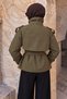 High Collar Short Trench Coat Tsd260329 Khaki - 5