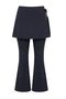 Women's Curve Brushed Fabric 2-Piece Flared Leggings with Skirt - 2